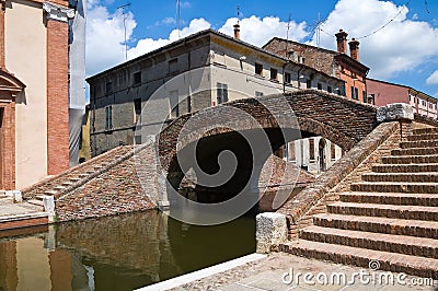 Cops Bridge. Comacchio. Emilia-Romagna. Italy. Stock Photo