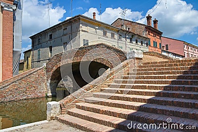 Cops Bridge. Comacchio. Emilia-Romagna. Italy. Stock Photo