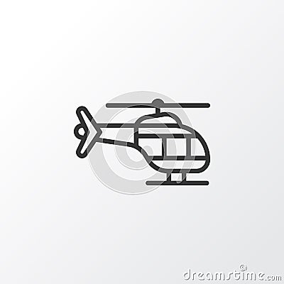 Copter Icon Symbol. Premium Quality Isolated Flight Vehicle Element In Trendy Style. Vector Illustration