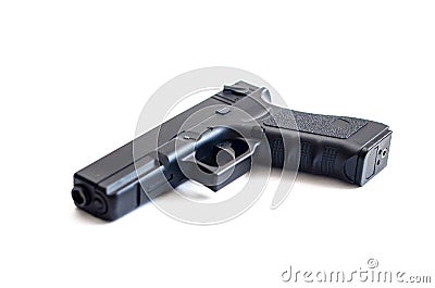 Airsoft gun Glock 18 black Stock Photo