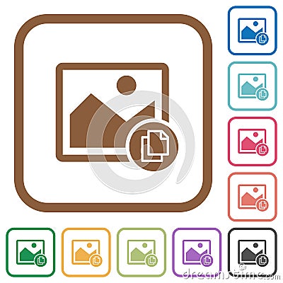 Copy image simple icons Stock Photo