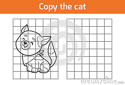 Copy the picture (cat) Vector Illustration