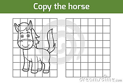 Copy the picture (horse) Vector Illustration