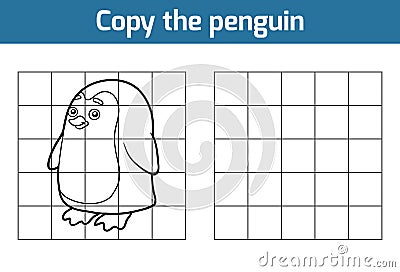 Copy the picture (penguin) Vector Illustration