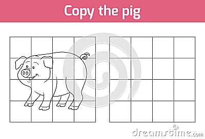 Copy the picture: pig Vector Illustration