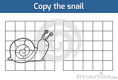 Copy the picture (snail) Vector Illustration