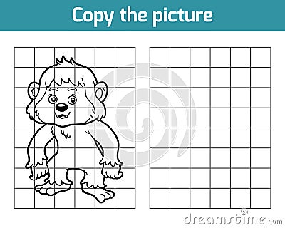 Copy the picture, Yeti Vector Illustration