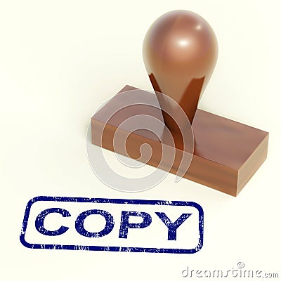 Copy Rubber Stamp Shows Duplicate Replicate Or Reproduce Stock Photo