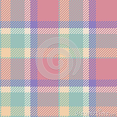 Copy space vector plaid background, repeatable patterns pattern seamless check. Knit fabric textile tartan texture in red and Vector Illustration