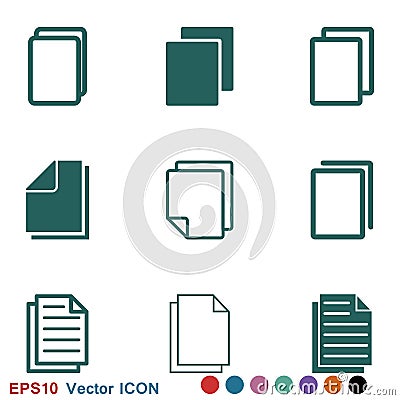 Copy vector icon. Duplicate app symbol. Creative UI item Stock Photo