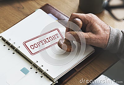 Copyright Design License Patent Trademark Value Concept Stock Photo