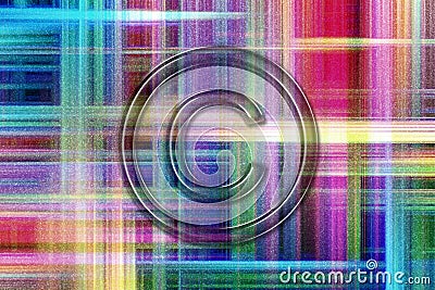 Copyright Symbol, C letter in circle Editorial Stock Photo