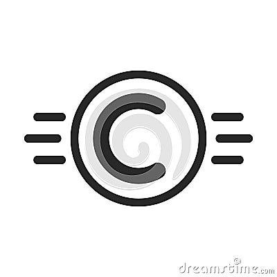 Copyright symbol like intellectual property Vector Illustration