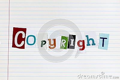 Copyright trademark content business marketing intellectual property Stock Photo