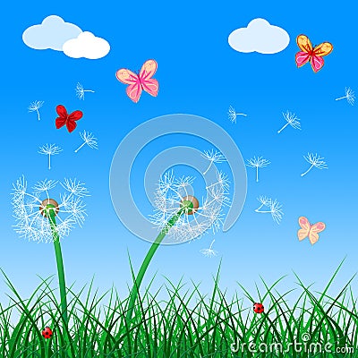 Copyspace Butterflies Indicates Flora Flower And Blank Stock Photo