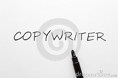 Copywriter written on white background Stock Photo