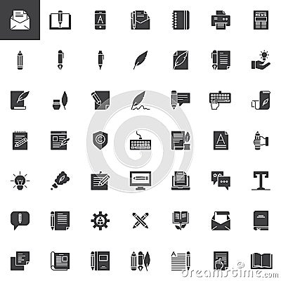 Copywriting vector icons set Vector Illustration