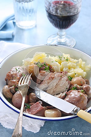 Coq au Vin Stock Photo