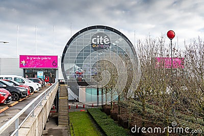 CitÃ©-Europe shopping center, it is the most important shopping center in the Hauts-de- Editorial Stock Photo