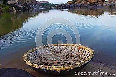 Coracle, Hampi, Karnataka, India Stock Photo