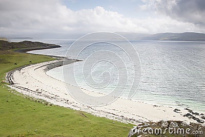 Coral Beaches in Waternish; Isle of Skye Stock Photo
