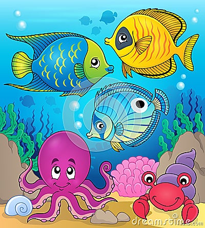 Coral fauna theme image 2 Vector Illustration