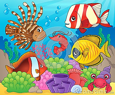 Coral fauna theme image 8 Vector Illustration