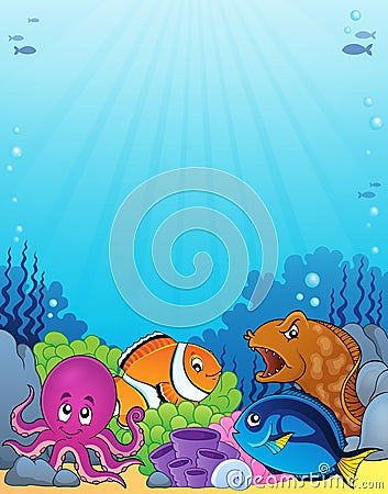 Coral fauna topic image 1 Vector Illustration