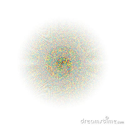 Coral Graphic Dots Halftone. Lavender Comic Texture Background. Cobalt Geometric Gradient Design. Colorful Random Circular Halfton Stock Photo