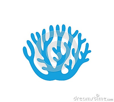 Coral logo. Isolated coral on white background Vector Illustration