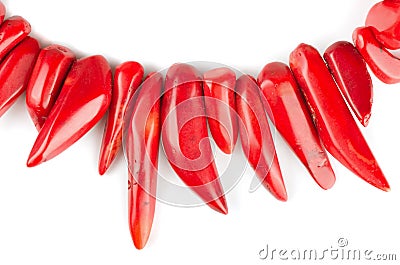 Coral necklace Stock Photo