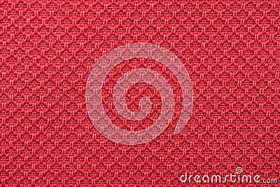 Coral Red Fine Cotton Textile Stock Photo