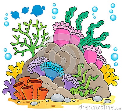 Coral reef theme image 1 Vector Illustration