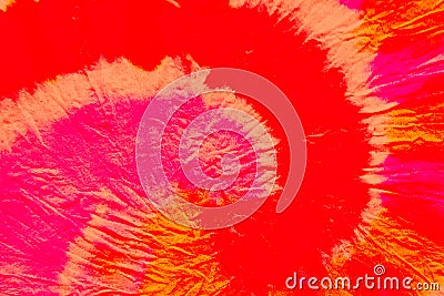 Coral Spiral Tie Dye Boho. Blush Swirl Watercolor Layer. Flush Ink Chinese Art. Fuchsia Brush Painting. Red Artistic Dirty Canva. Stock Photo