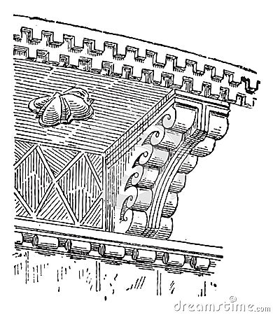 Corbell, vintage engraving Vector Illustration