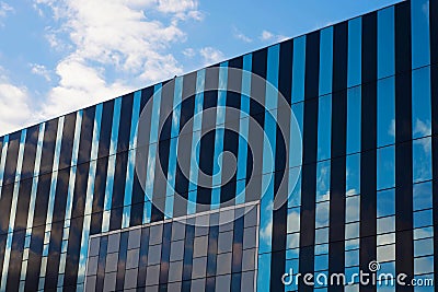 Corby, United Kingdom - 01 January 2019 - Corby Cube building, Corby Borough Council. Modern cityscape with office buildings Editorial Stock Photo