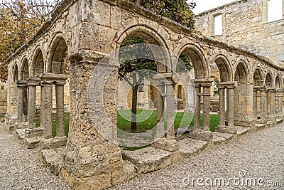 Cordeliers cloister, Saint-Emilion Stock Photo