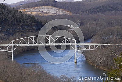 Cordell hull memorial bridge in carthage tennessee Stock Photo