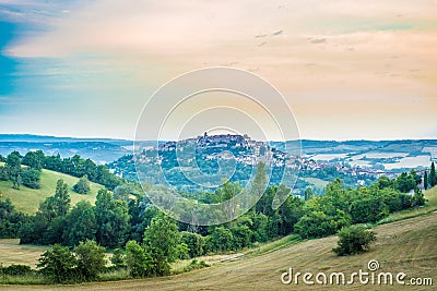 Cordes-sur-Ciel, Southern France Stock Photo