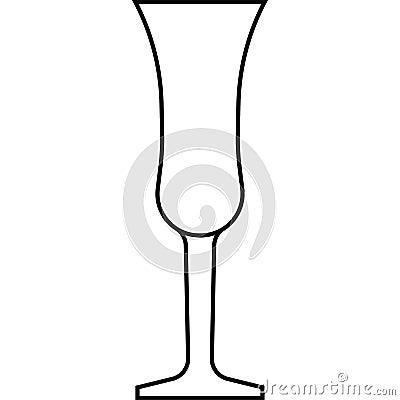 Cordial glass icon, cocktail glass name related vector Vector Illustration