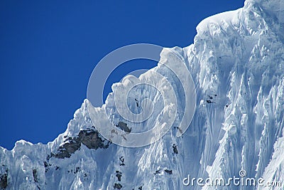 Cordillera Blanca mountain glacier Stock Photo