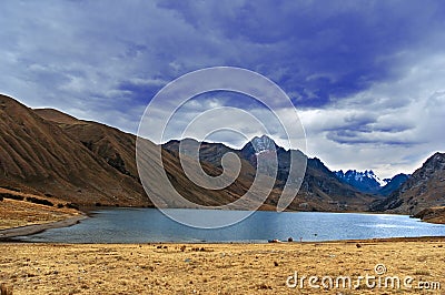 Cordillera Blanca mountains Stock Photo