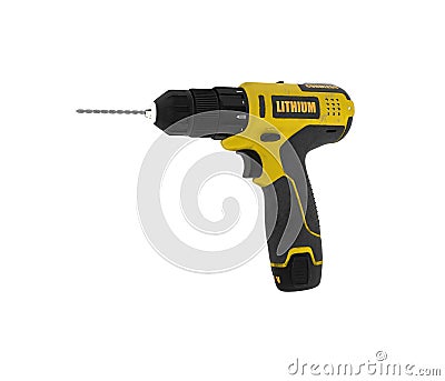 Cordless Drill Isloated Rendered Stock Photo