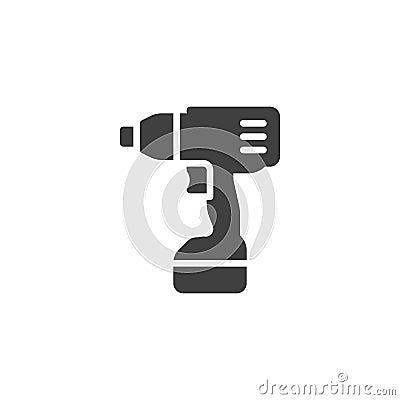 Cordless drill vector icon Vector Illustration