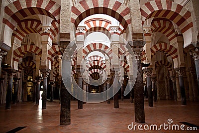 Cordoba Mosque interiors Stock Photo