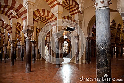 Cordoba Mosque interiors Stock Photo