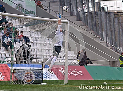 CORDOBA, SPAIN - MARCH 17: Alberto GarcÃ¯Â¿Â½a W(1) in action during match league Cordoba(W) vs Almeria (R)(4-1) Editorial Stock Photo