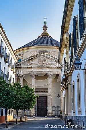 Cordoba, Spain - November 03, 2019: Church Iglesia del Colegio de Santa Victoria Editorial Stock Photo