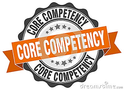 core competency seal. stamp Vector Illustration