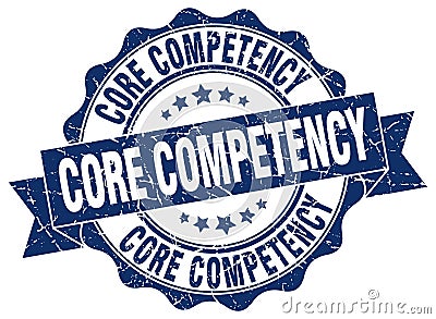 core competency seal. stamp Vector Illustration